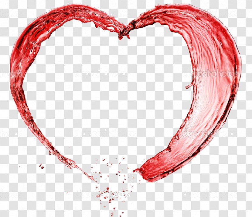 Red Wine Heart Stock Photography - Tree - Milk Spalsh Transparent PNG