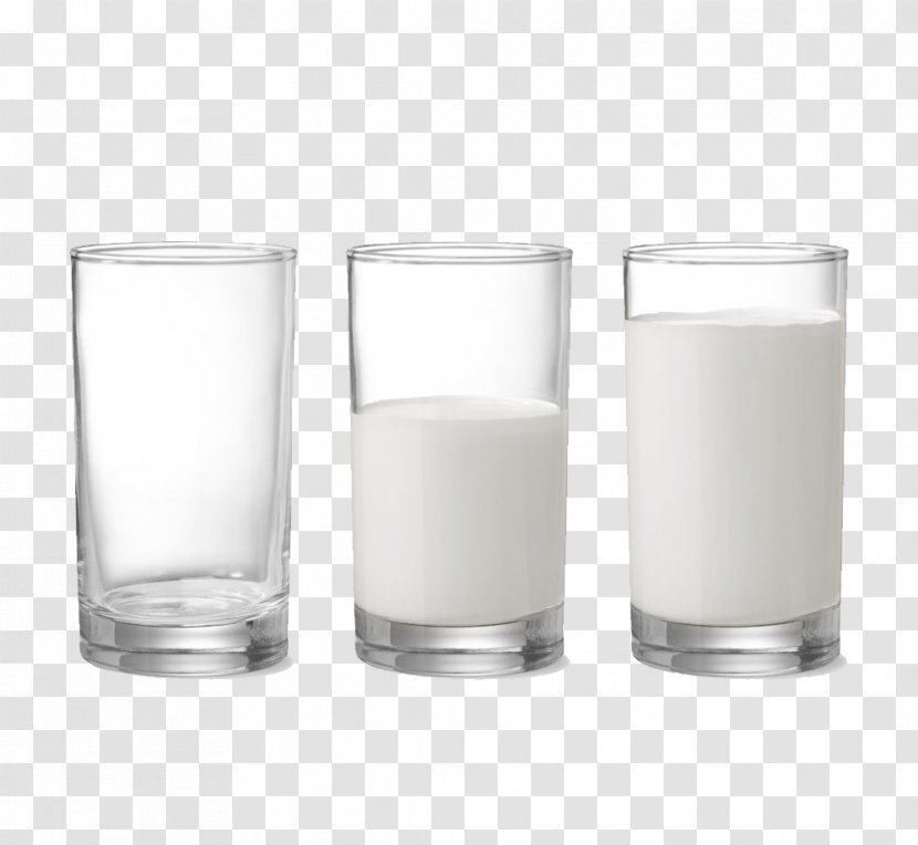 Milkshake Latte Macchiato Glass Cup - Old Fashioned - Three Glasses Of Milk Transparent PNG