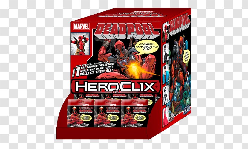 HeroClix Deadpool Booster Pack Marvel Comics Superhero - Wizkids Transparent PNG