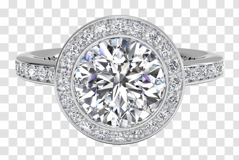 Ritani Engagement Ring Diamond Wedding - Silver Transparent PNG