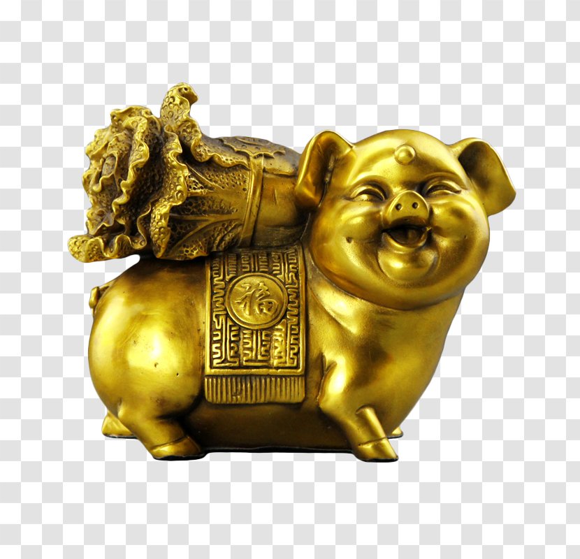 Domestic Pig Gold Copper - Metal - Cabbage Transparent PNG