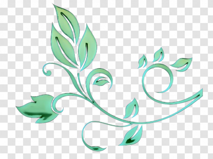 Leaf Plant Stem Clip Art Product Design Line - Turquoise Transparent PNG