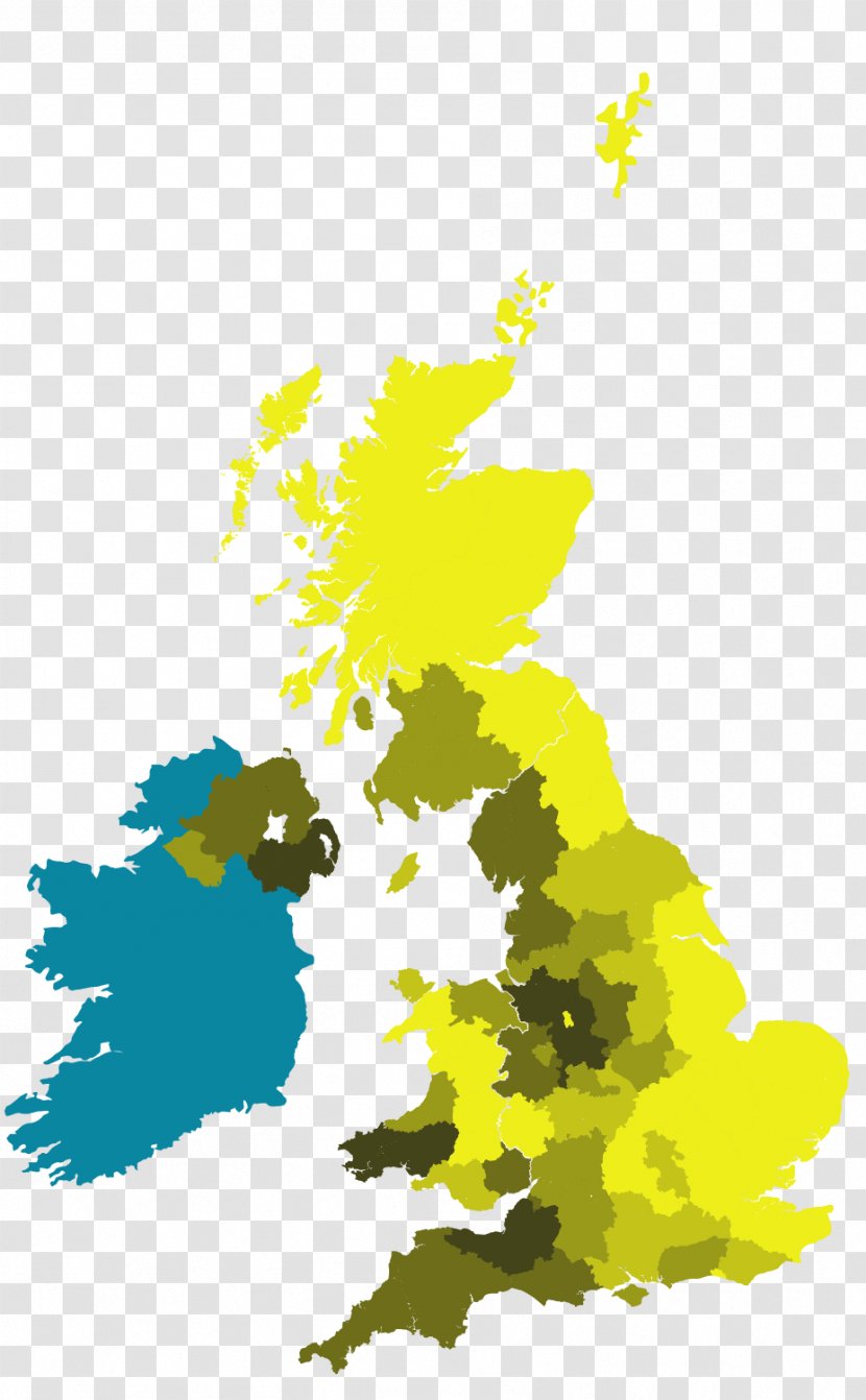 England World Map Blank - Yellow Transparent PNG