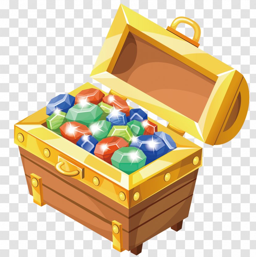 Jewellery Cartoon Gemstone Box - Coin Vector Transparent PNG