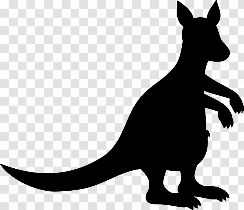 Kangaroo Clip Art Fauna Silhouette Pet - Red Transparent PNG