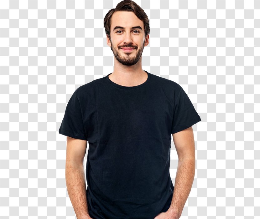T-shirt Clothing Sleeve Crew Neck - Facial Hair Transparent PNG