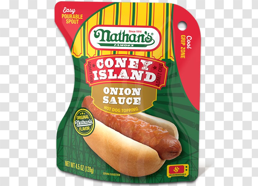 Coney Island Hot Dog Nathan's Famous - Onion - Frankfurter WürstchenChunky Beef Chili Transparent PNG