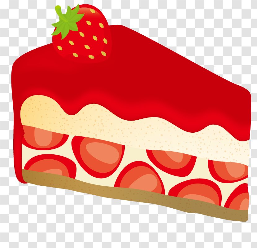 Strawberry Cream Cake Dessert Transparent PNG