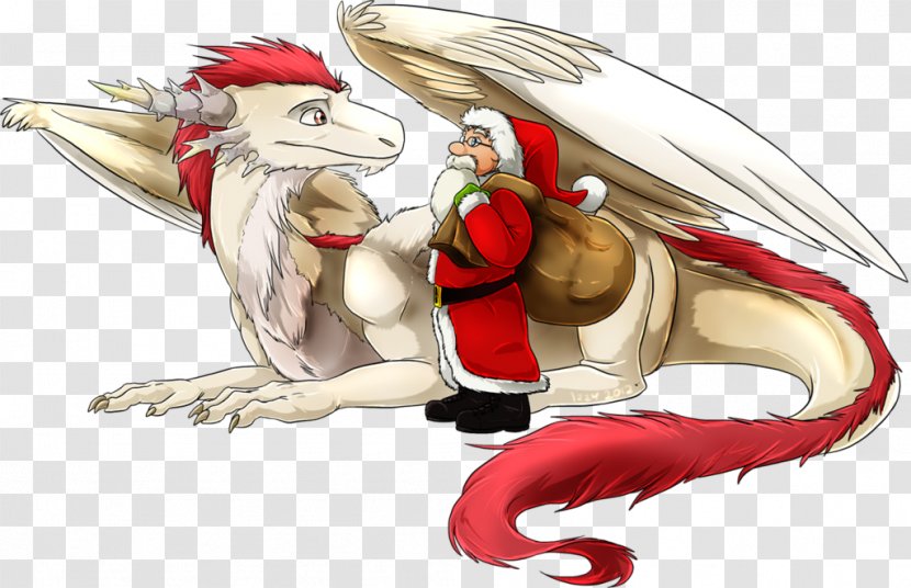 Dragon Santa Claus Christmas Legendary Creature - Bagged Bread In Kind Transparent PNG