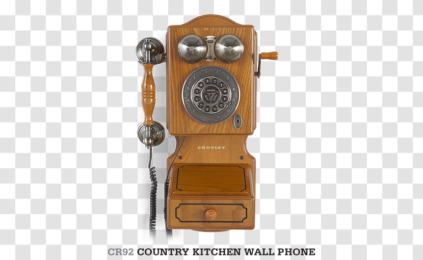 Crosley 302 CR92 Telephone Mobile Phones Rotary Dial - Bathroom - Kitchen Wall Transparent PNG