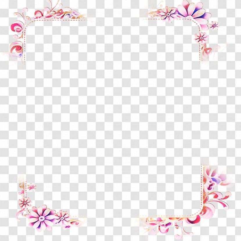 Picture Frame - Pink - Text Transparent PNG