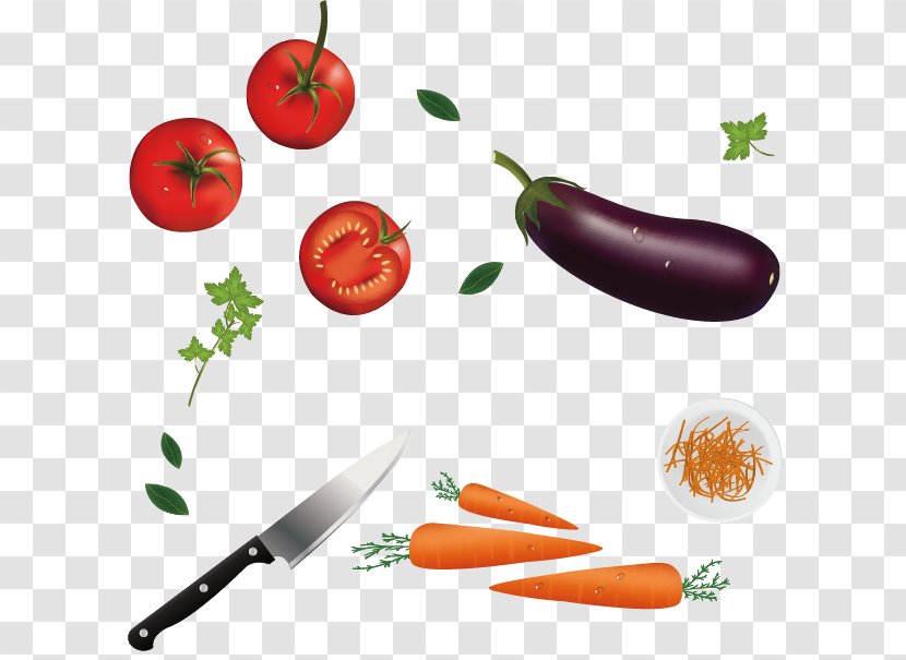 Tomato Vegetable Eggplant - Natural Foods - Vector Transparent PNG