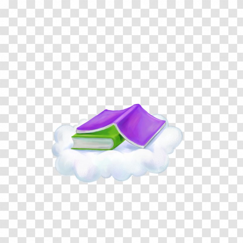 Book Cloud Purple Apple - Books On Clouds Transparent PNG