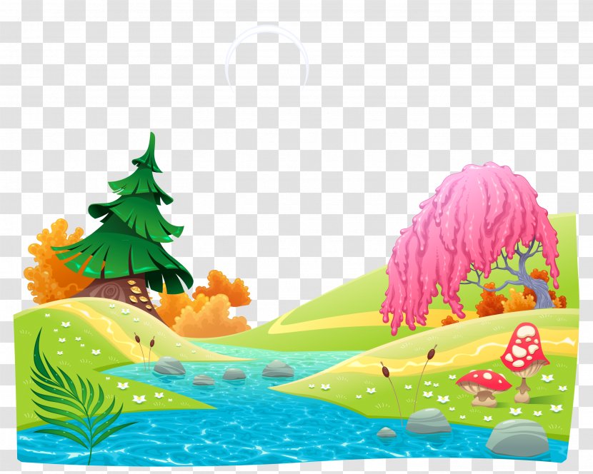 Castle Cartoon Stock Photography Illustration - Grass - Fairy Tale World Transparent PNG