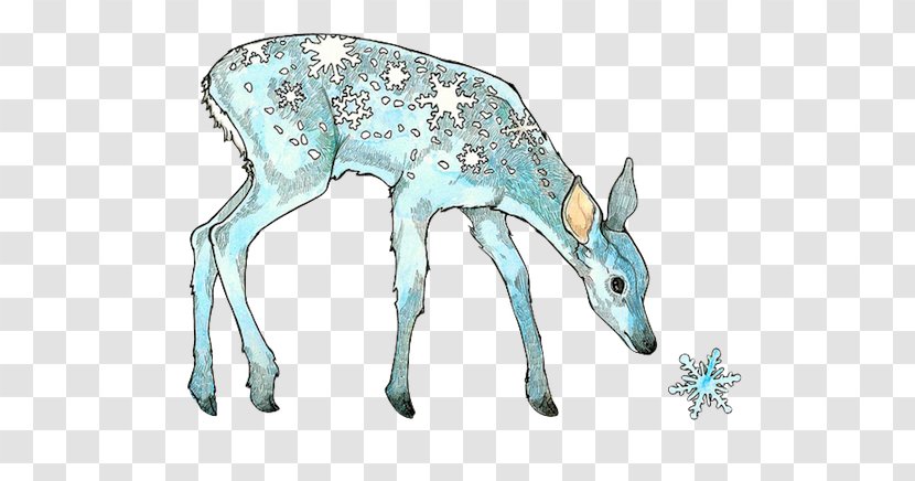 Reindeer Drawing Snow Watercolor Painting - Fauna - Bath Spa University Transparent PNG