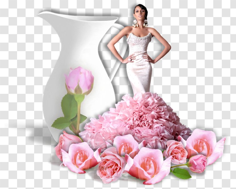 .de .la - Wedding Dress - Floral Design Transparent PNG