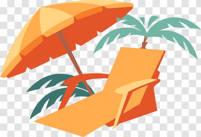 Parasol Vector Material - Product Design - Orange Transparent PNG