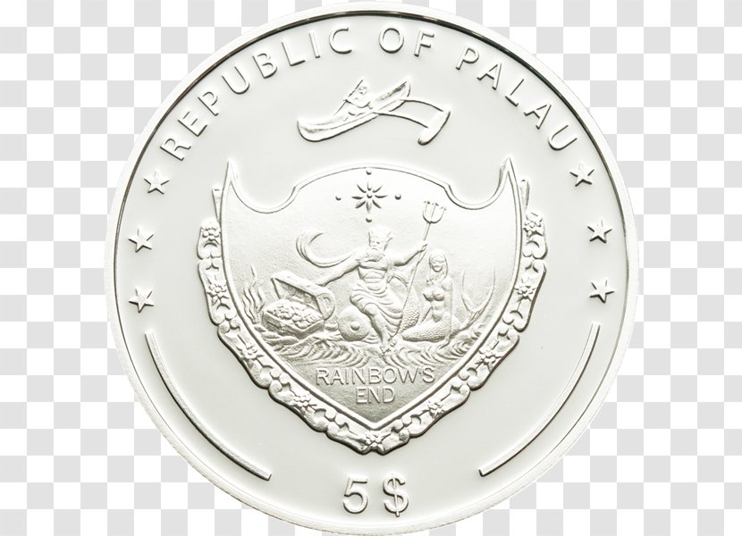 Silver Coin Palau Four-leaf Clover - Numismatics Transparent PNG