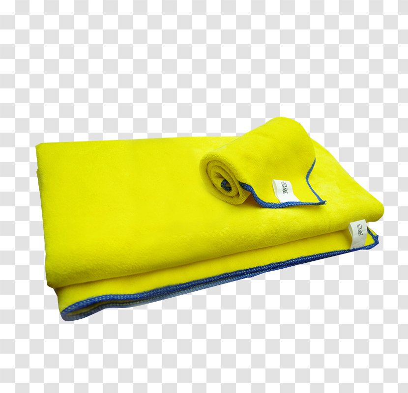 Car Towel Textile - Yellow - Plus Velvet Wash Transparent PNG