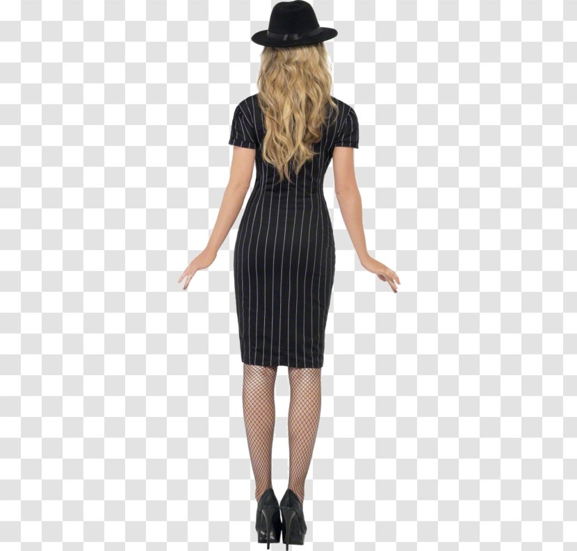 1920s Gun Moll Pin Stripes Costume Party - Dress Transparent PNG