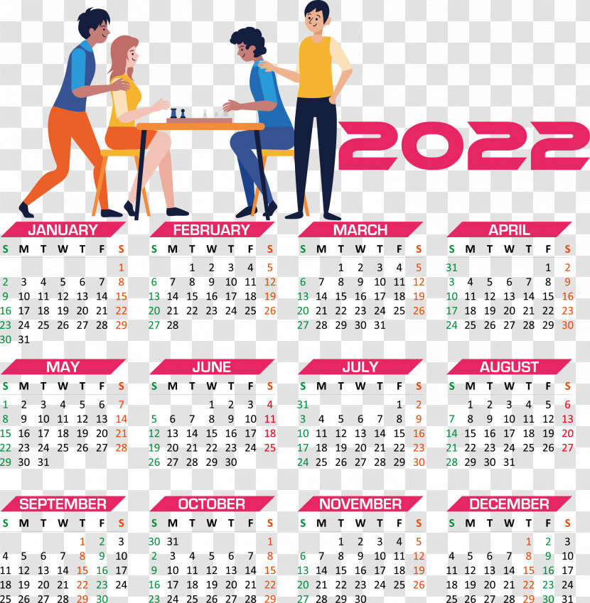 2022 Calendar Year 2022 Calendar Yearly 2022 Calendar Transparent PNG