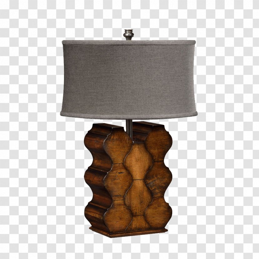 Table Geometry Living Room - Electric Light - Irregular Geometric Retro Dark Wood Desk Lamp Transparent PNG