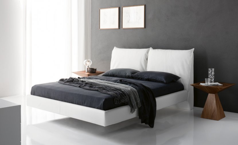 Bedside Tables Upholstery Headboard Platform Bed - Bedroom Transparent PNG