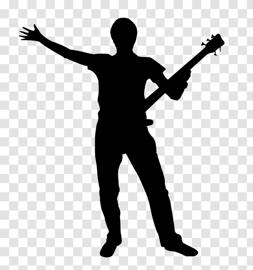 Silhouette Bass Guitar Musical Ensemble - Human Behavior Transparent PNG