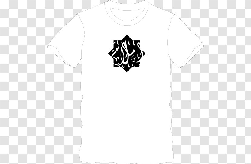 T-shirt Logo Sleeve White Font - Black Transparent PNG