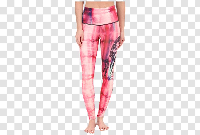 Leggings Waist Pink M Jeans Pajamas - Flower Transparent PNG