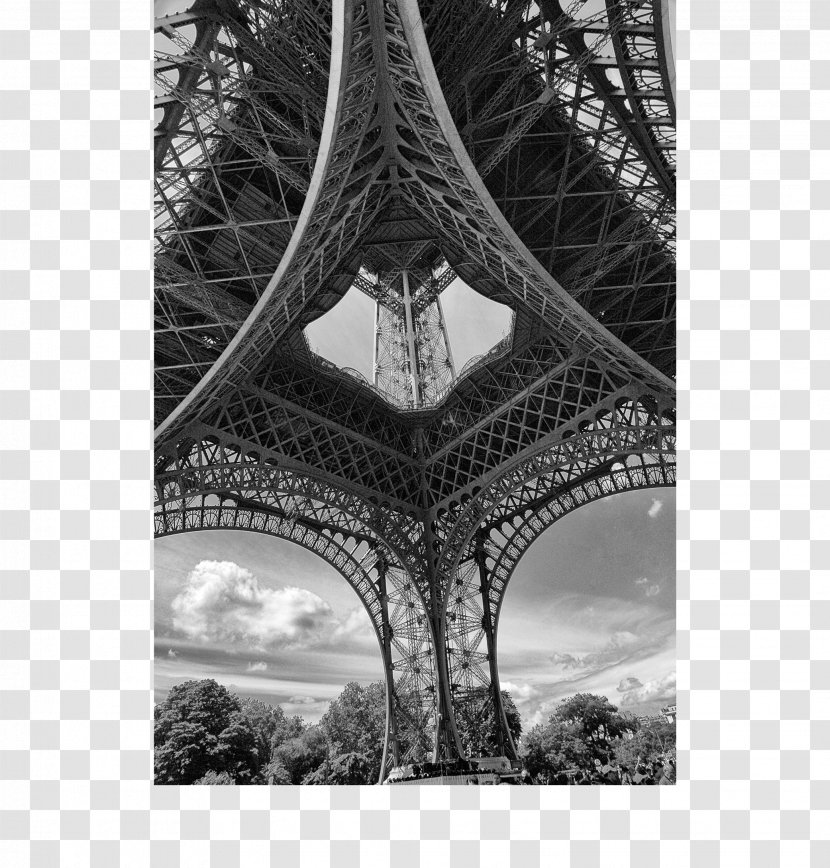 Eiffel Tower Architecture Black And White Transparent PNG