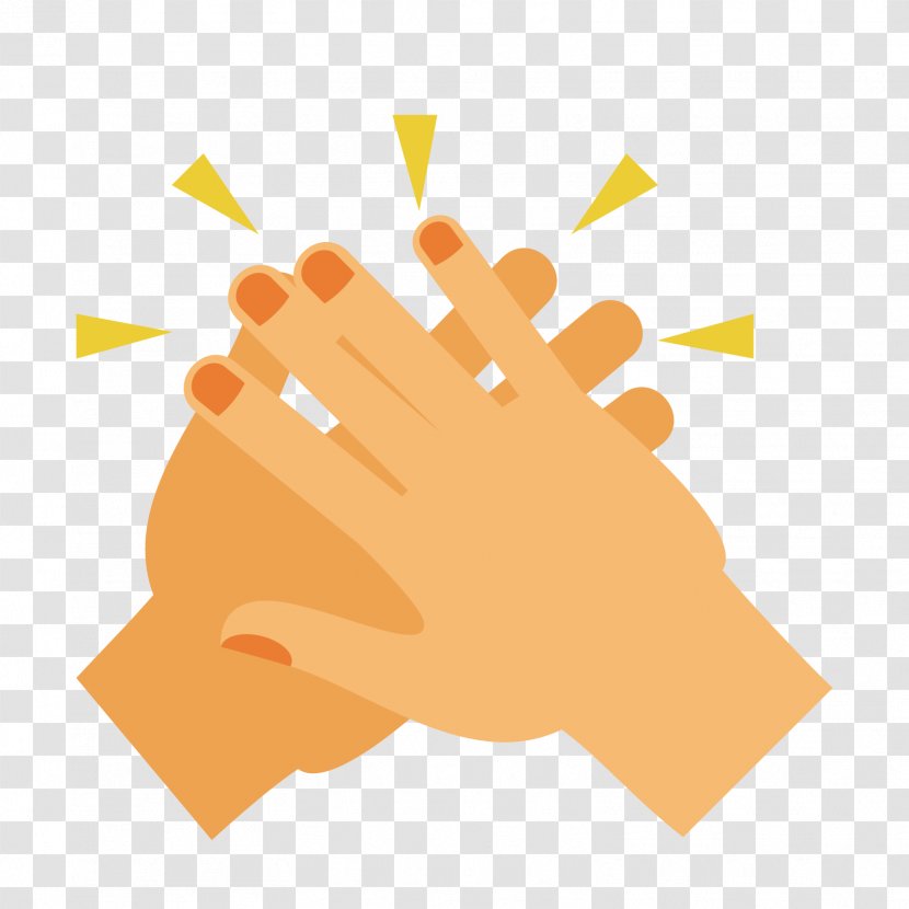 Clapping Hand Clip Art - High Five - Vector Applause Transparent PNG