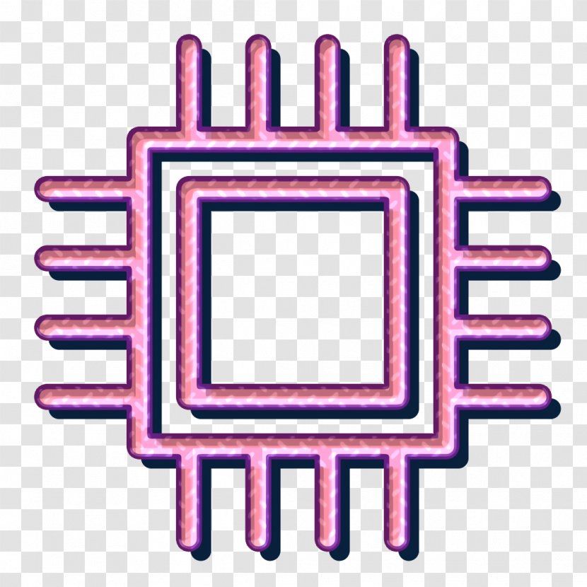 Computer Icon Electronic Microprocessor - Magenta Web Transparent PNG