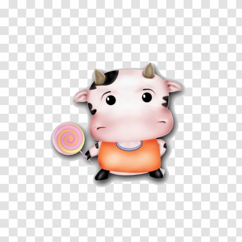 Cattle Calf Cartoon Poster - Dairy - Lollipop Transparent PNG