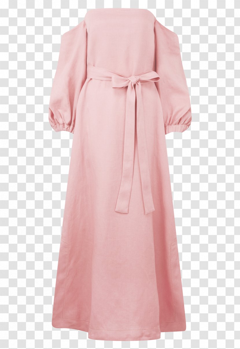 Robe Shoulder Dress Sleeve Pink M Transparent PNG