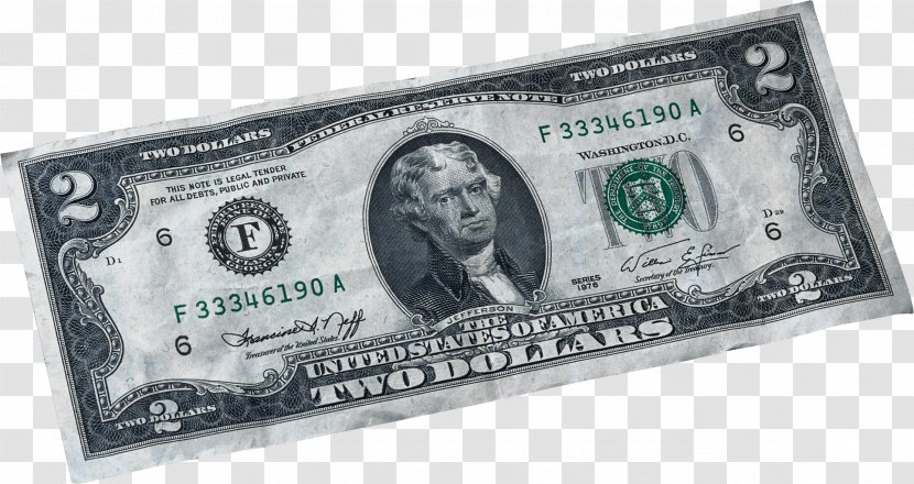 Money United States Two-dollar Bill Dollar Coin - Image Transparent PNG