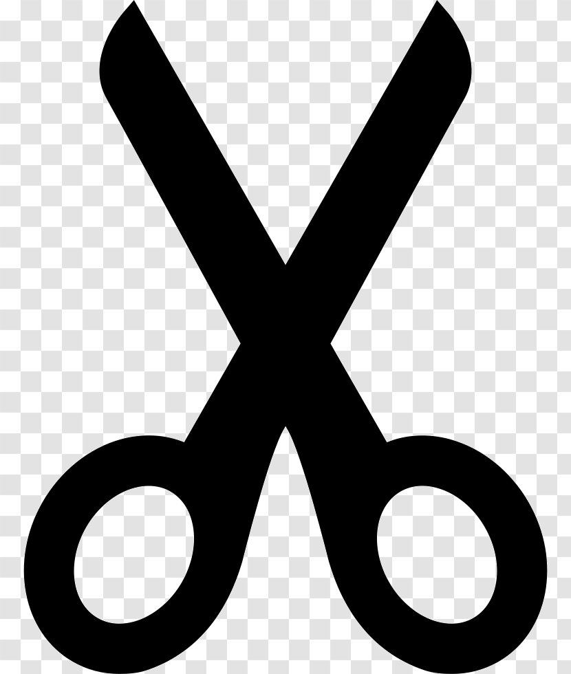 Scissors Tool - Black And White Transparent PNG