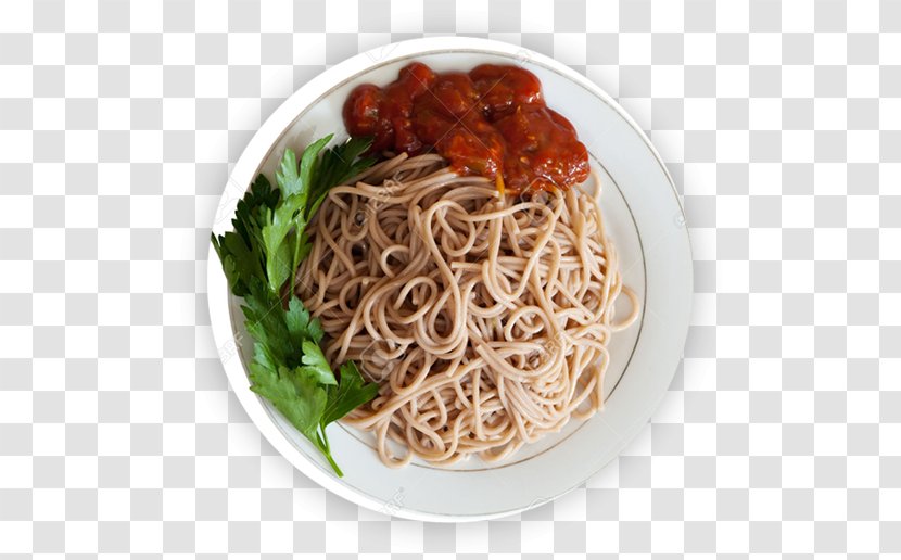 Spaghetti Alla Puttanesca Chinese Noodles Chow Mein Fried Lo - Food Transparent PNG
