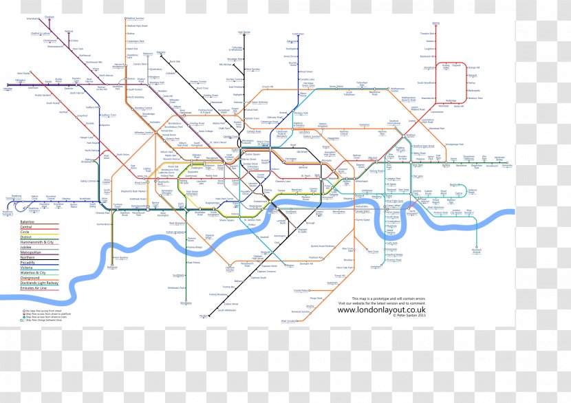 London Underground Tube Map Overground Land Lot Transparent PNG