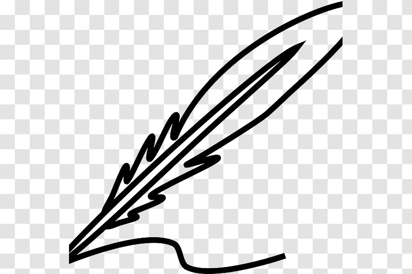 Quill Black And White Clip Art - Flower - Abdullah Transparent PNG