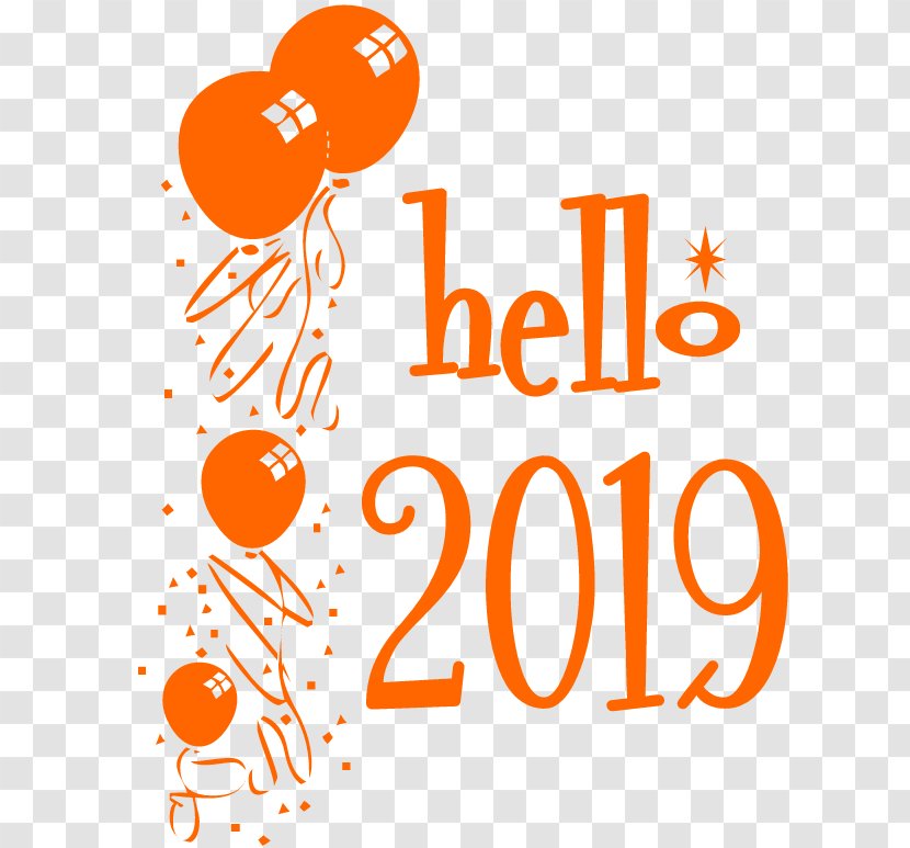 Hello 2019 - Balloon - Happy New Year.Others Transparent PNG