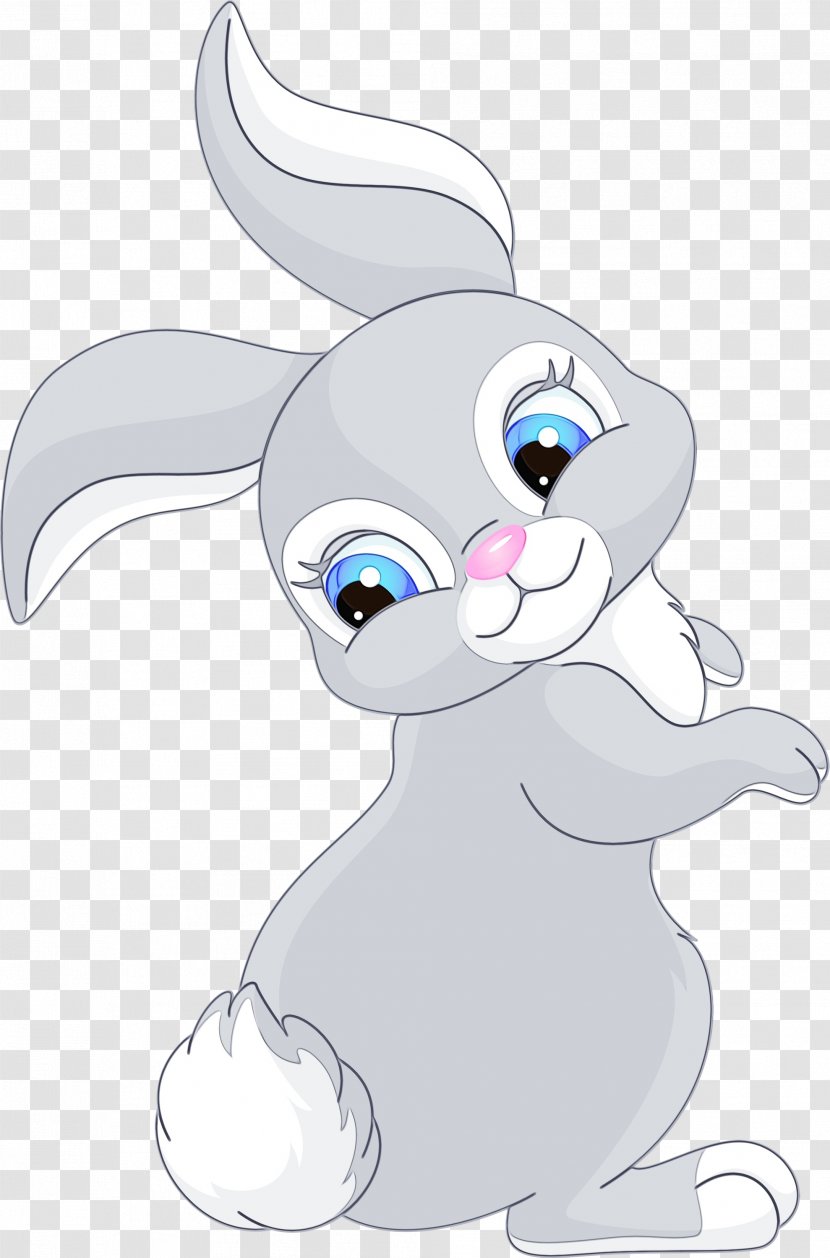Cartoon Nose Animation Animated Rabbit - Rabbits And Hares Tail Transparent PNG