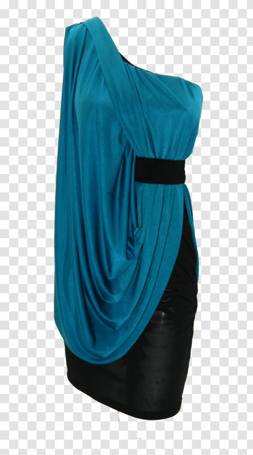 Shoulder Cocktail Dress Turquoise - Blue Evening Gown Transparent PNG