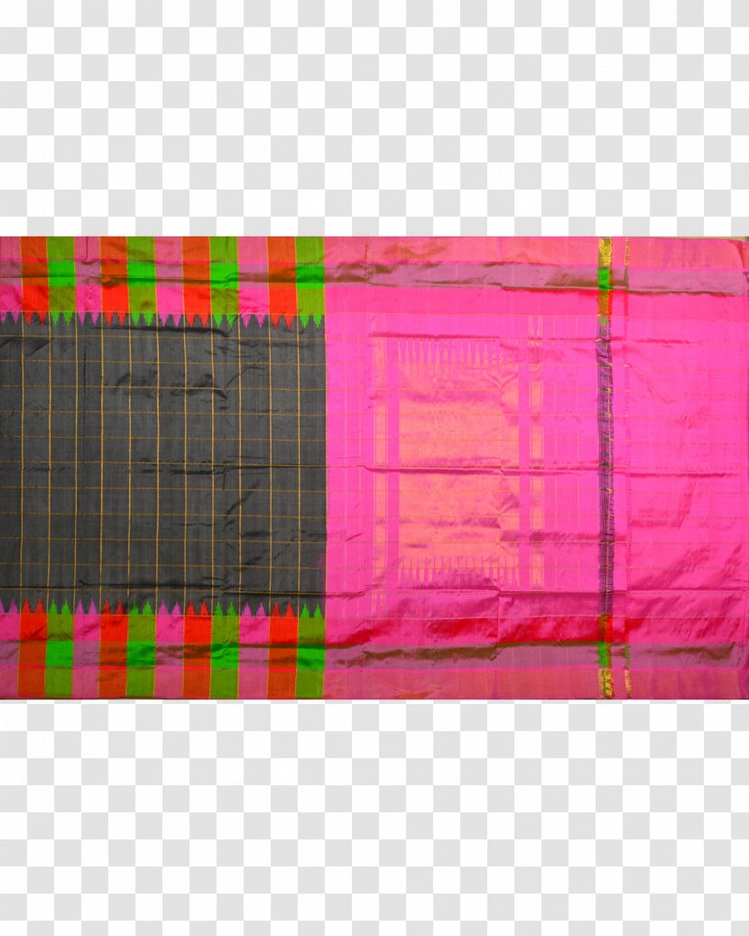 Tartan Rectangle - Textile - Silk Saree Transparent PNG