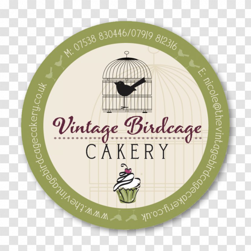 Vintage Birdcage Cakery Logo Font - Dishware - Cage Transparent PNG