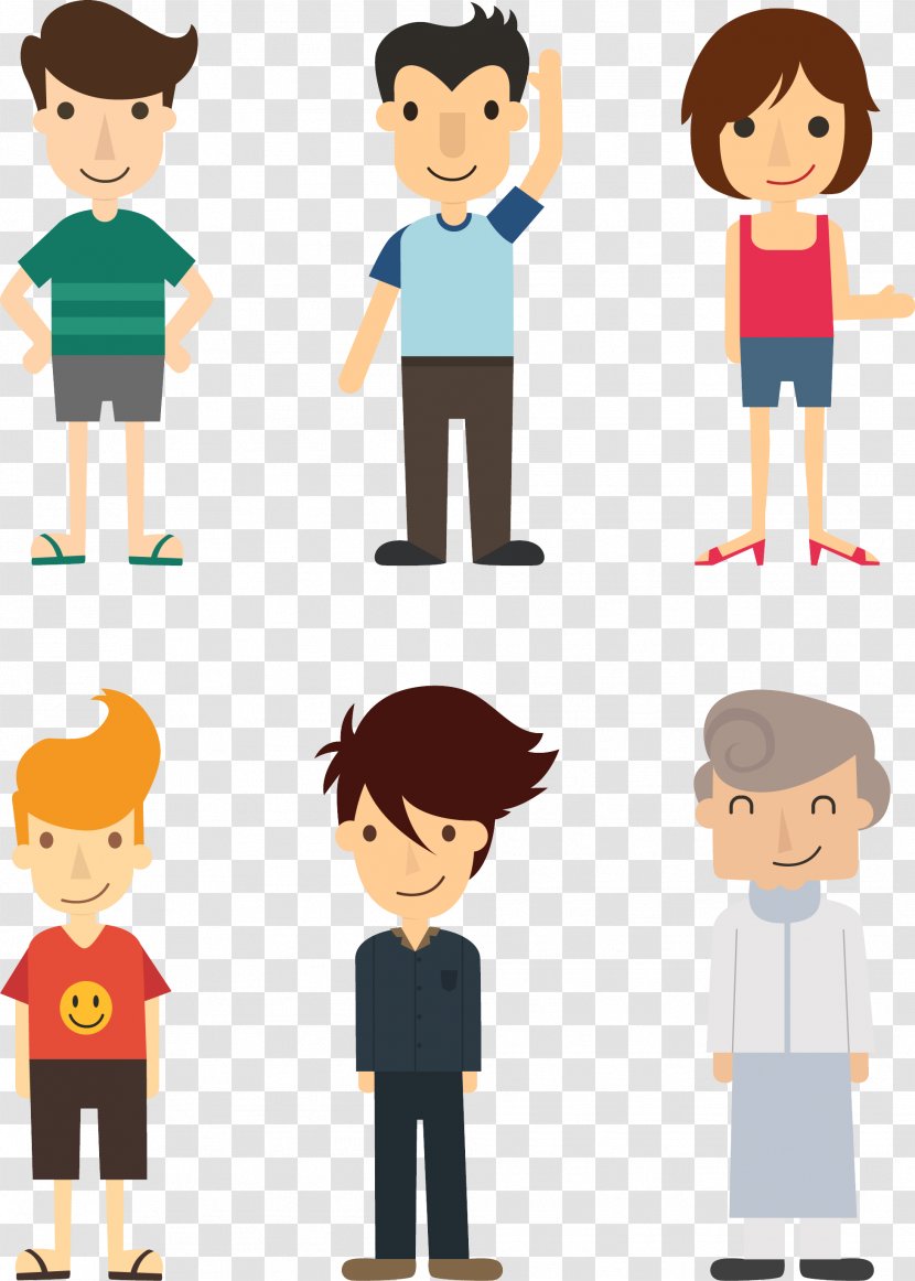 Cartoon People Clip Art Male Child - Standing - Gesture Interaction Transparent PNG