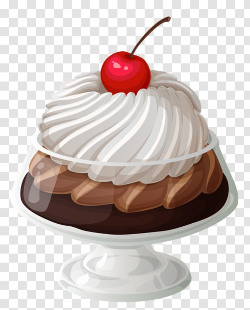 Sundae Chocolate Cake Ice Cream Muffin - Pudding Transparent PNG