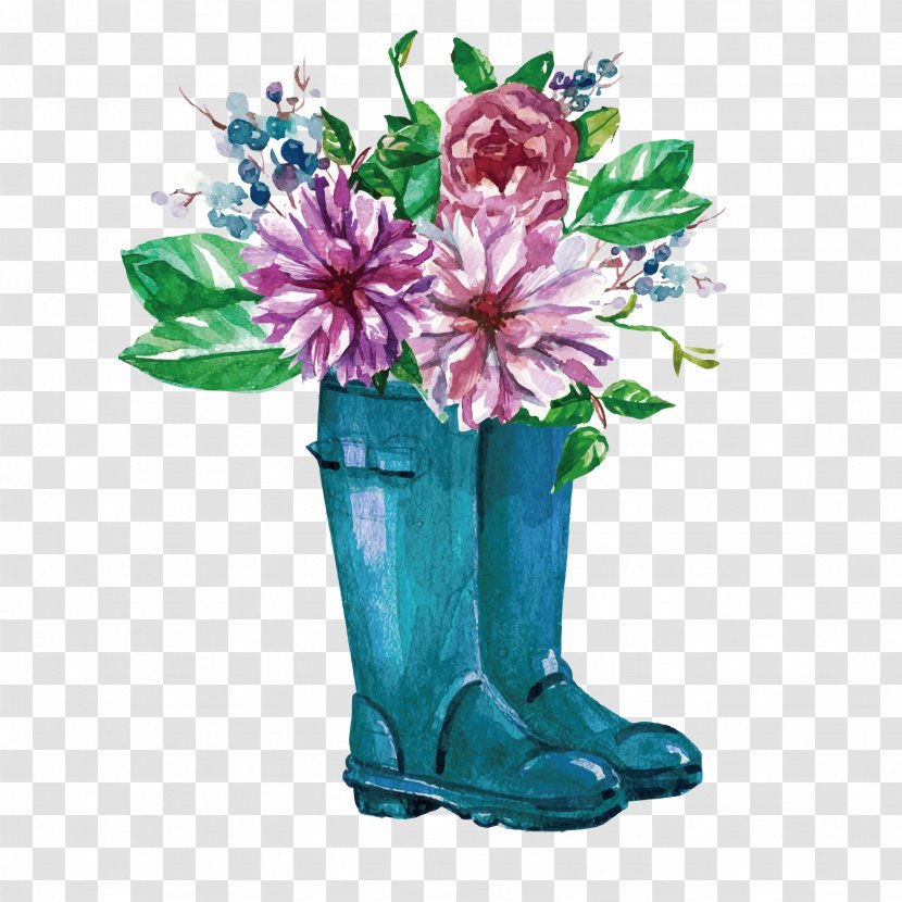 Nanaimo Our Lady's School Glemham Hall Terenure Message - Floristry - Vector Rain Boots Flowers Transparent PNG