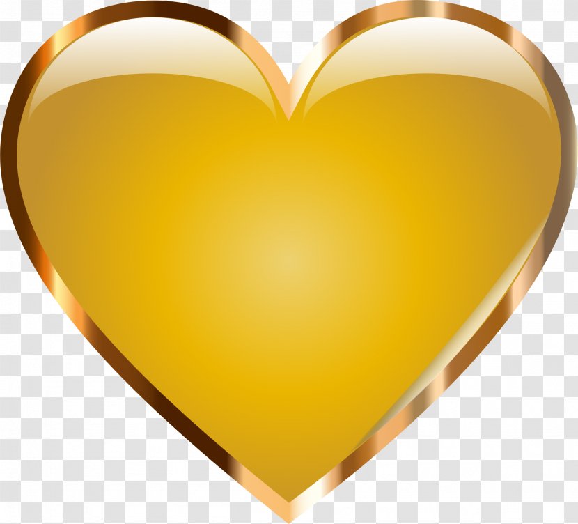 Heart Gold Love Clip Art - Orange - Starburst Photos Transparent PNG