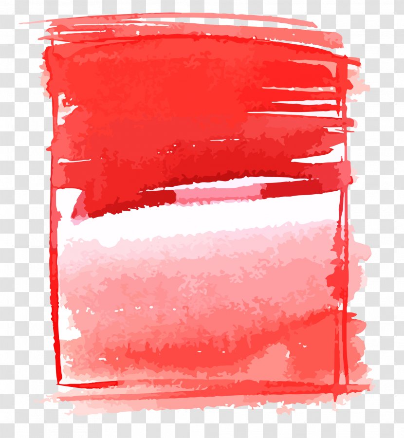 Watercolor Painting Brush - Red - Graffiti Transparent PNG